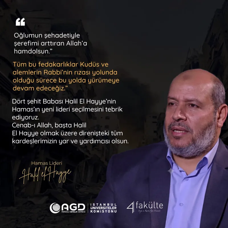 “Oğlumun şehadetiyle şerefimi arttıran Allah'a hamdolsun.”